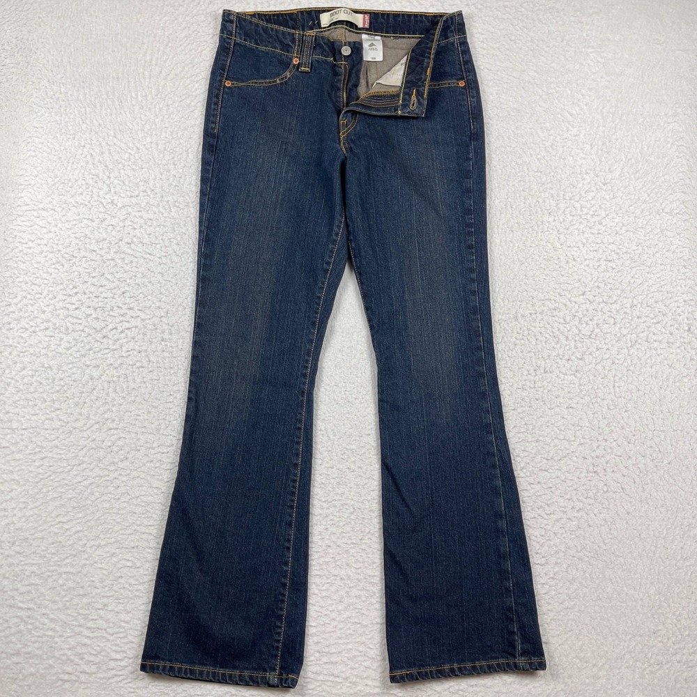 Levis 525 Boot Cut Jeans Womens 10M Dark Wash Blue Stretch Denim Vintage Classic